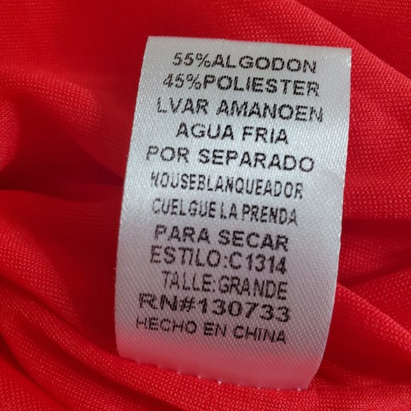 Umgee | Cold Shoulder red Ruffle dot Dress size L - Picture 11 of 12